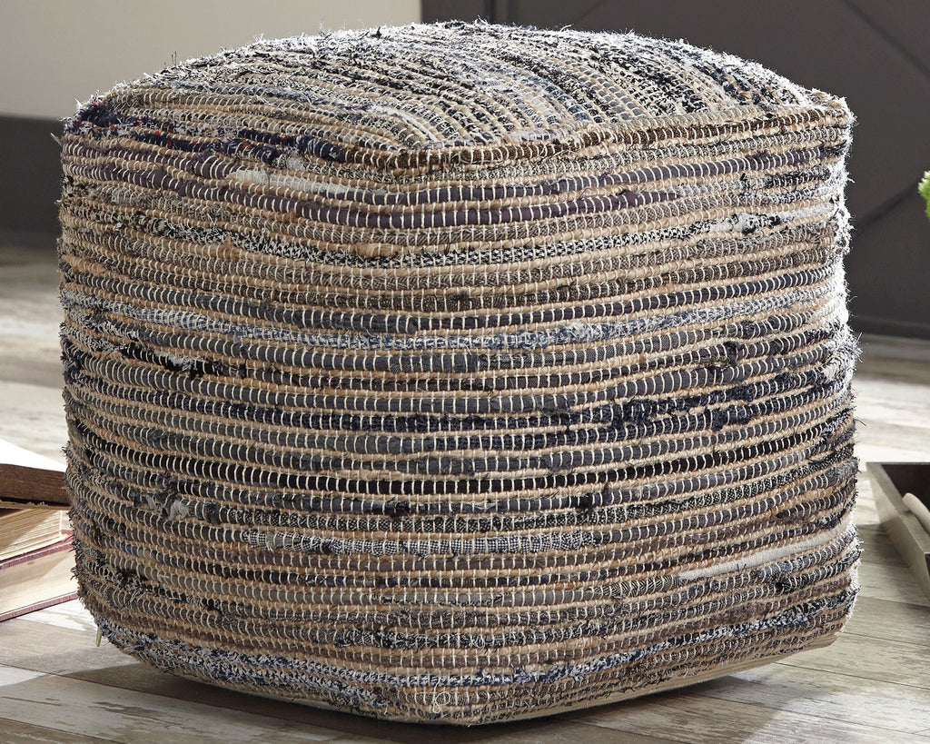 Absalom - Pouf - Denim - Stylish Home Furniture