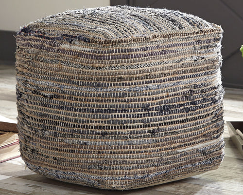 Absalom - Pouf - Denim - Stylish Home Furniture