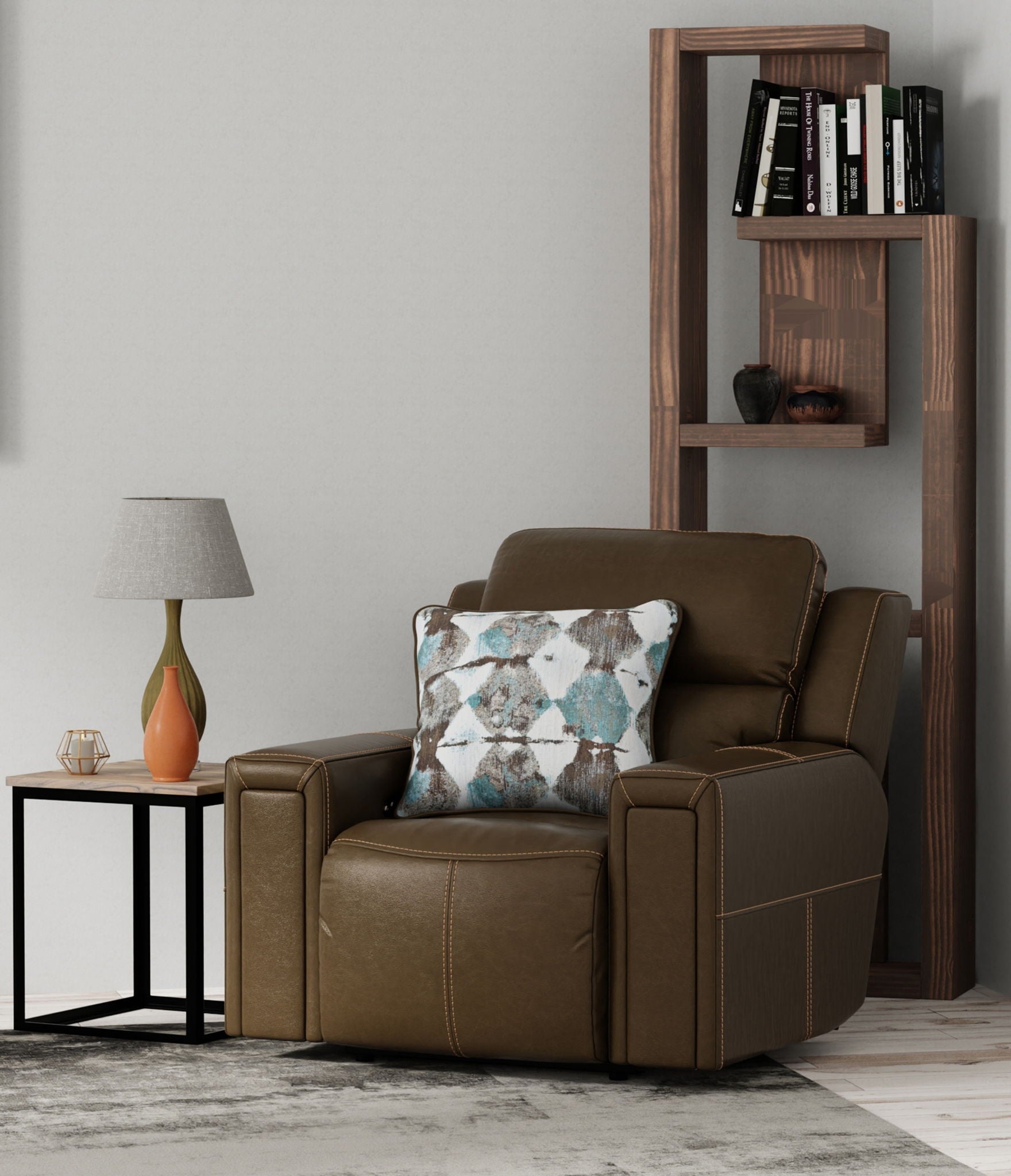 Arezzo - Power Headrest Power Lay Flat Recliner With Zero Gravity/Extended Ottoman - Stylish Home Furniture