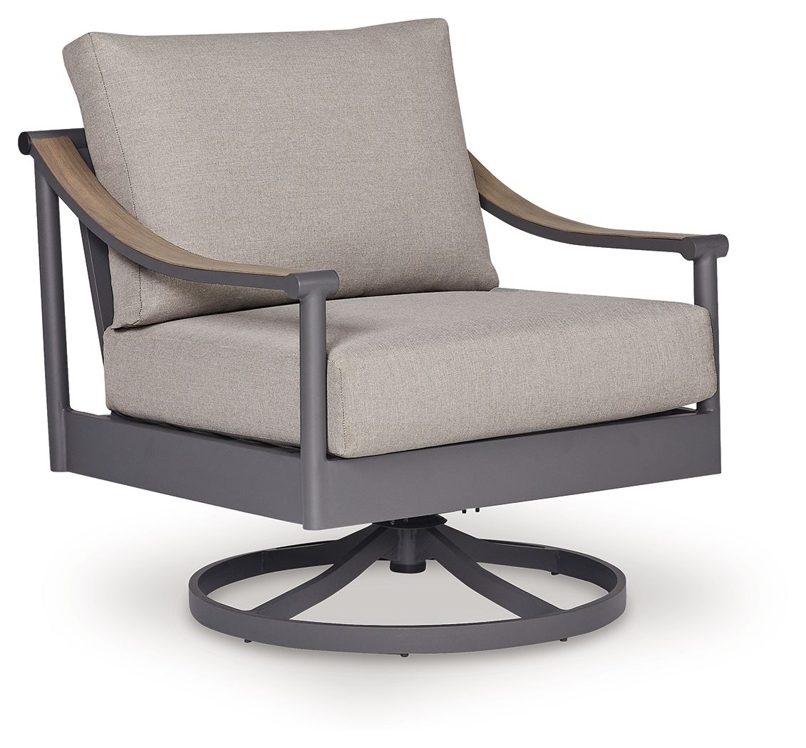 Ocean Beach - Swivel Lounge With Cushion - Gray - Stylish Home Furniture
