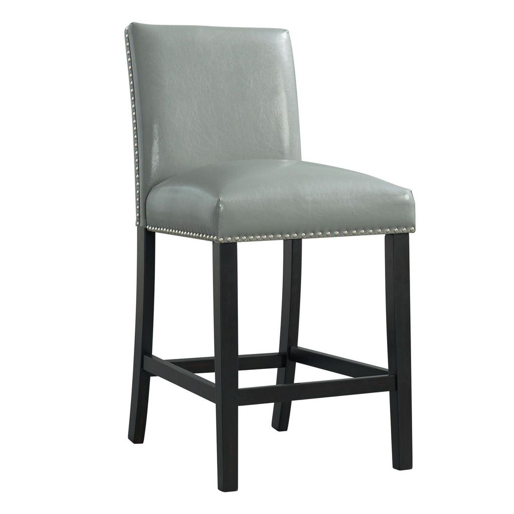 Francesca - Square 5 Piece Counter Height Dining Set, Table & Four PU Chairs - Gray / Marble - Stylish Home Furniture
