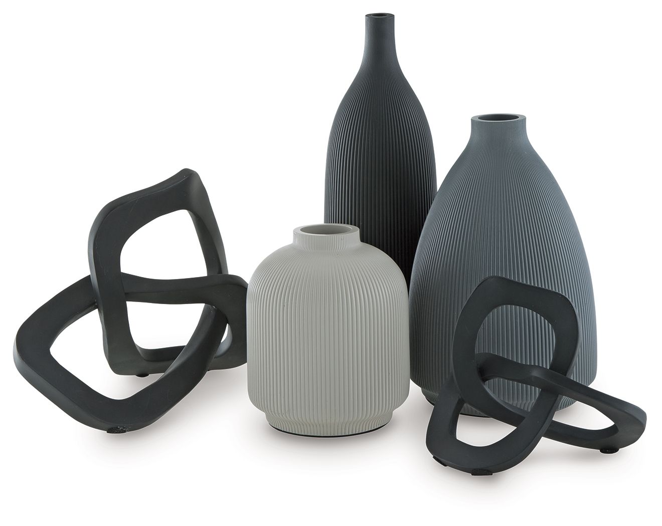 Leithick - Accessory Set (Set of 5) - Black / Tan / Gray - Stylish Home Furniture