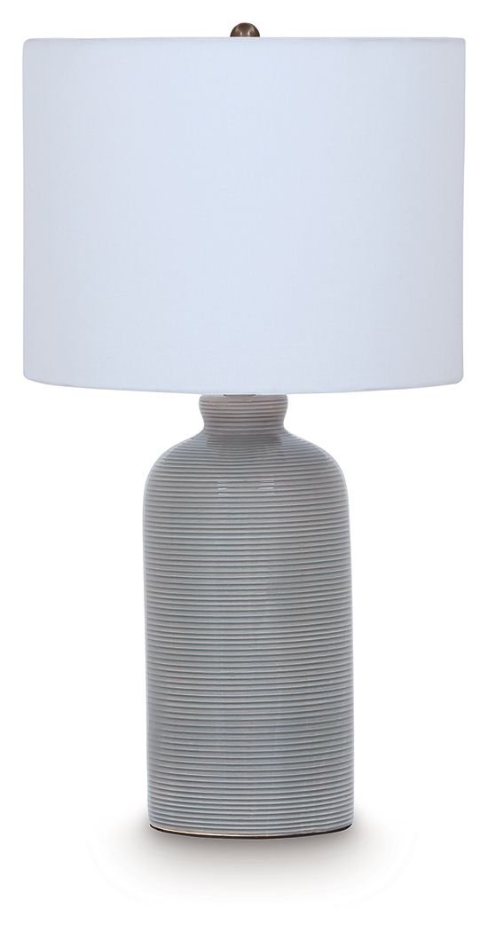 Wimlow - Ceramic Table Lamp - Gray Blue - Stylish Home Furniture