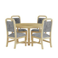 Ridgemont - 5 Piece Standard Height Dining Set (Round Table And Four Chairs) - Natural - Stylish Home Furniture