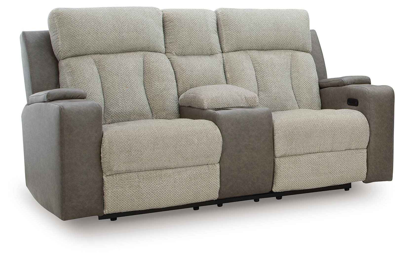 WhipLash - Power Reclining Loveseat With Console / Adj Headrest - Sisal - Stylish Home Furniture