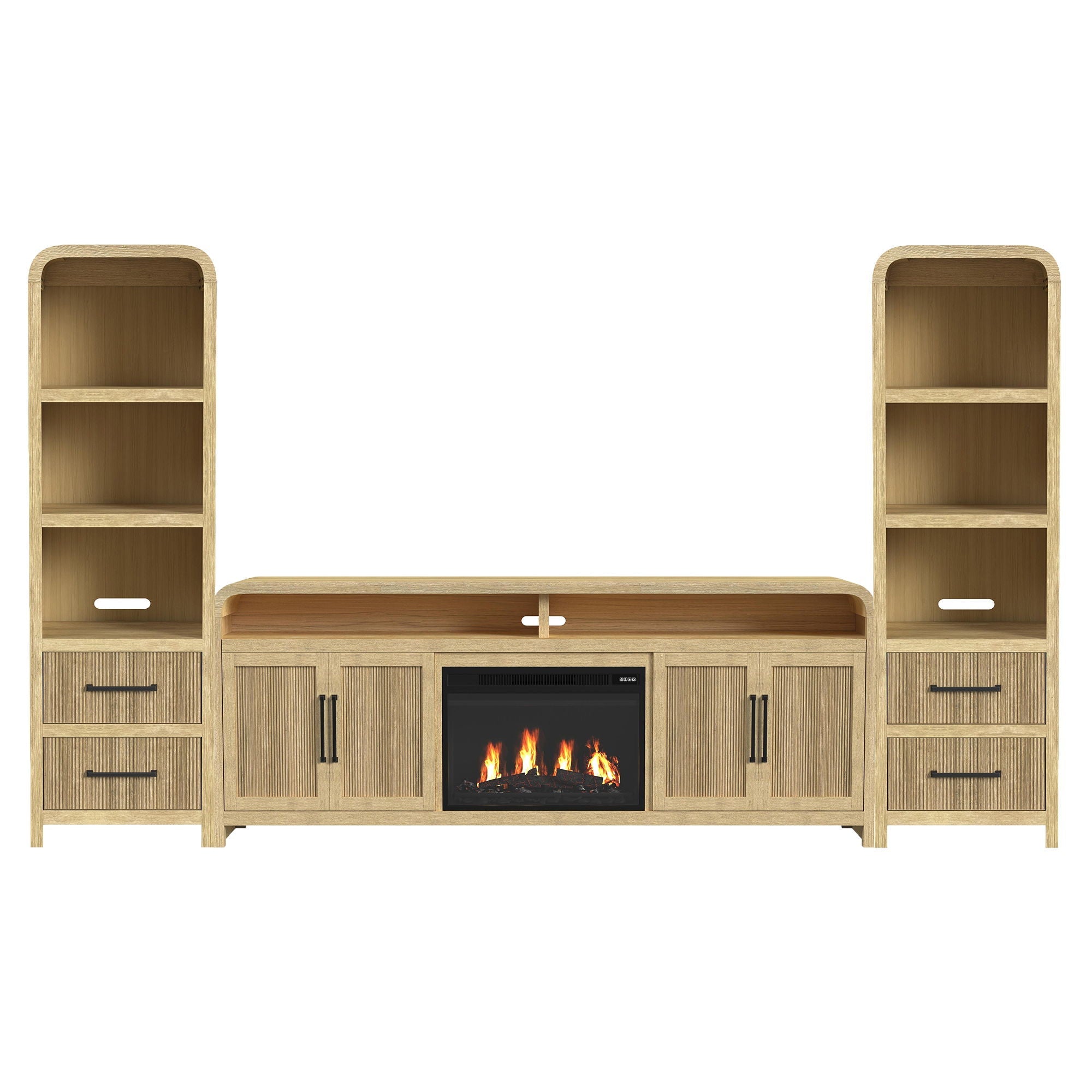 Ridgemont - 4 Piece Entertainment Unit With 82" TV Console - Stylish Home Furniture