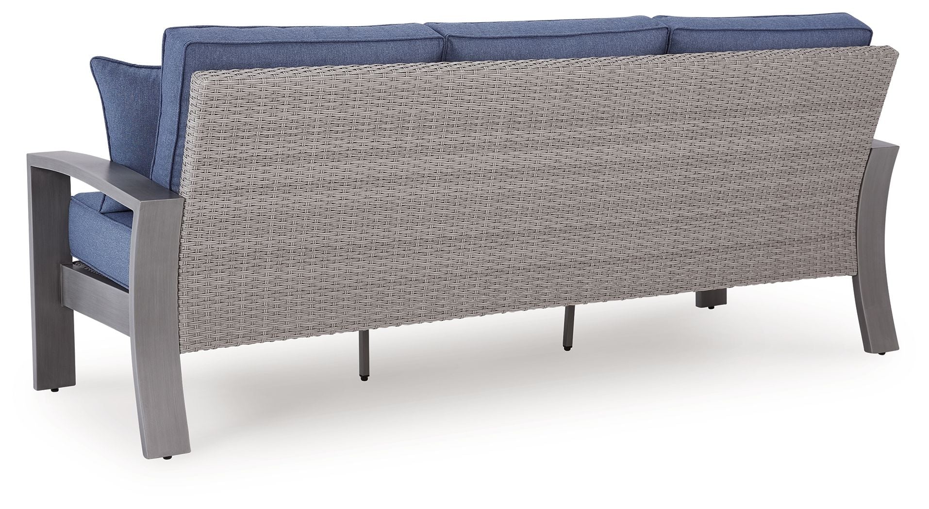 Half Moon Beach - Sofa With Cushion - Blue / Gray - Stylish Home Furniture