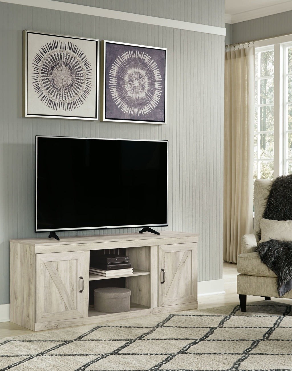 Bellaby - TV Stand W/Fireplace Option - Stylish Home Furniture