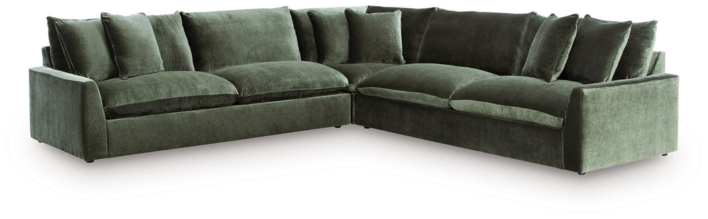 Carriage View - 3-Piece Sectional - Jade - Stylish Home Furniture