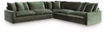 Carriage View - 3-Piece Sectional - Jade - Stylish Home Furniture