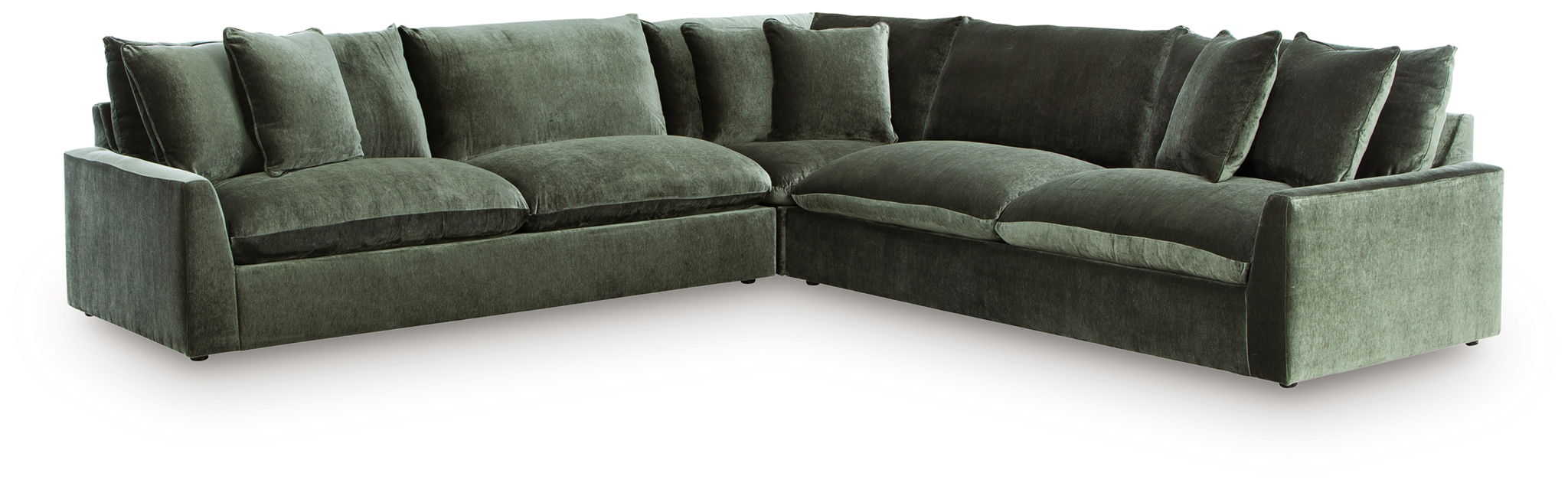 Carriage View - 3-Piece Sectional - Jade - Stylish Home Furniture