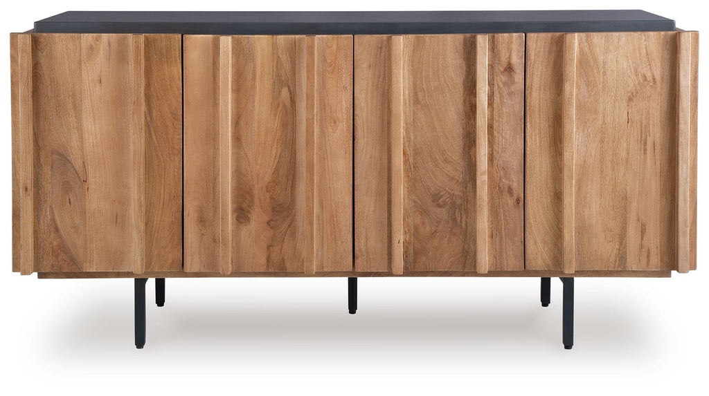 Quintavious - Accent Cabinet - Brown / Charcoal - Stylish Home Furniture