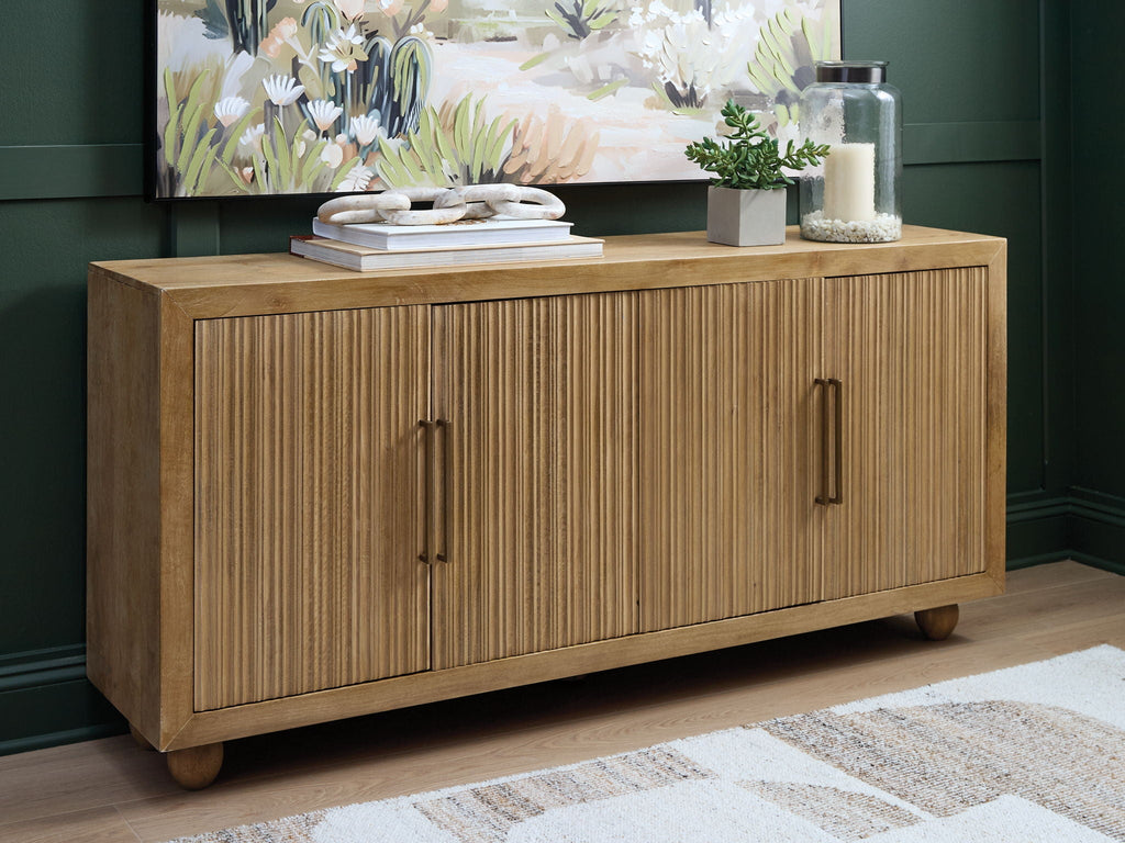 Niam - Accent Cabinet - Light Antique Beige - Stylish Home Furniture