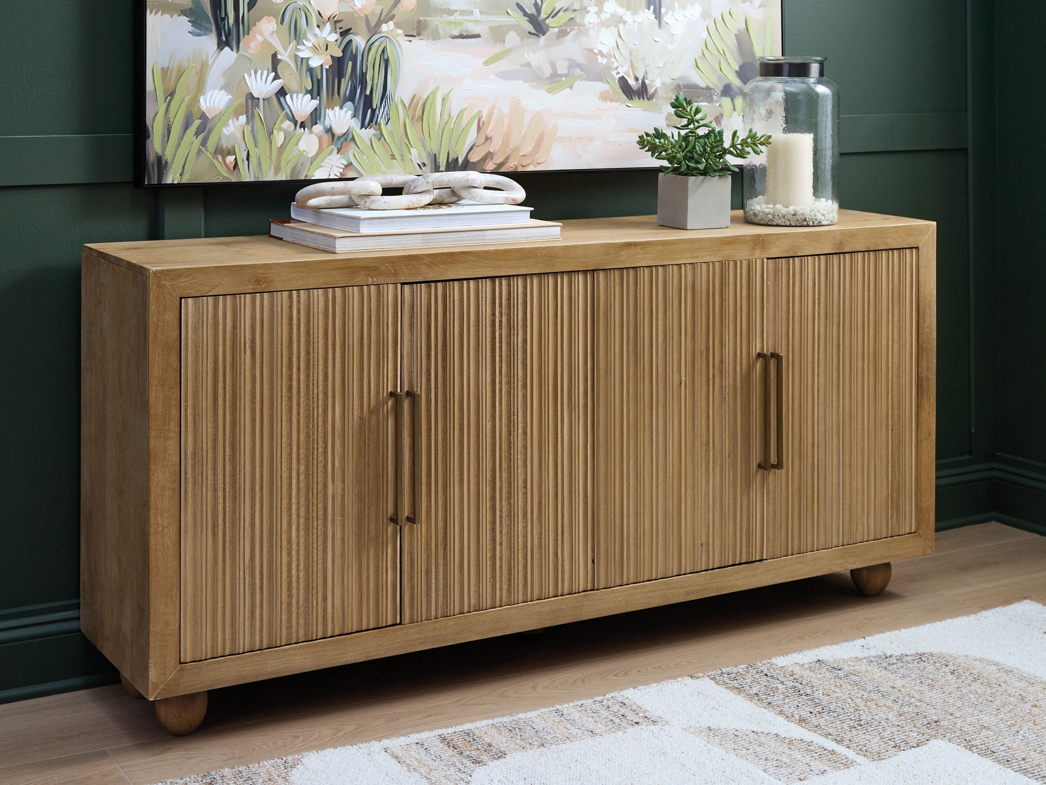Niam - Accent Cabinet - Light Antique Beige - Stylish Home Furniture