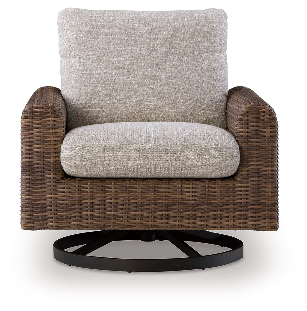 Dolan Creek - Swivel Lounge With Cushion - Gray / Brown - Stylish Home Furniture