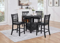 D151 - 5 Piece Dining Room Set (Table, 4 Side Chairs) - Black - Stylish Home Furniture