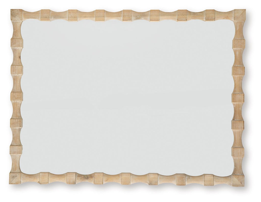 Acelmore - Accent Mirror - Light Brown - Stylish Home Furniture