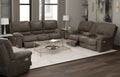 Reznor - Power Console Loveseat With Auto-Glide - Taupe