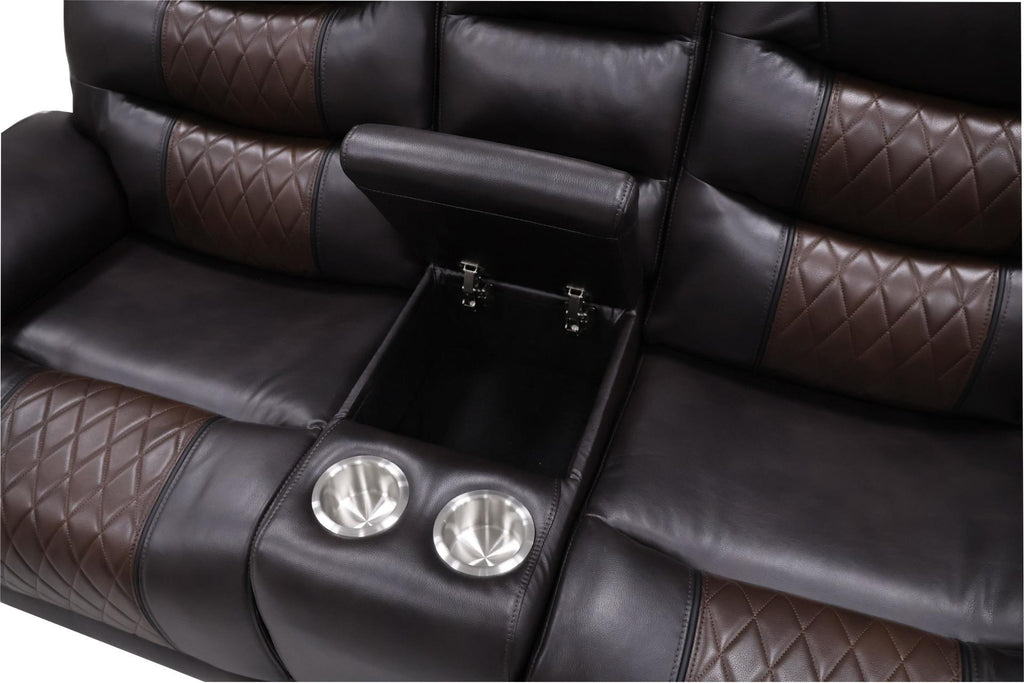 Nikko - Console Loveseat With Dual Recliners - Stylish Home Furniture