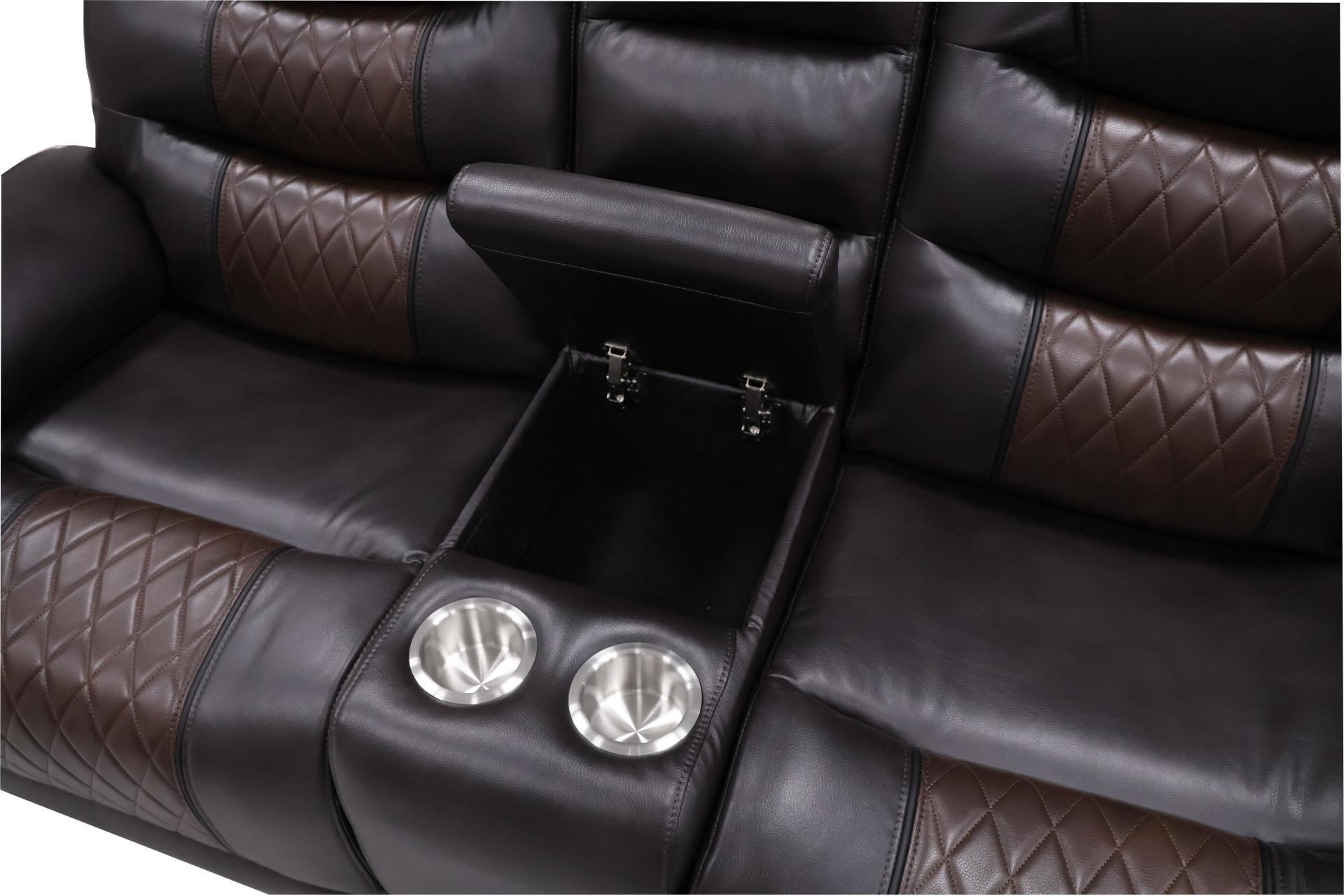 Nikko - Console Loveseat With Dual Recliners - Stylish Home Furniture