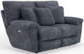 Paxon - Deep Seat Power Reclining Loveseat With Power Adjustable Headrest - Smoke - Stylish Home Furniture