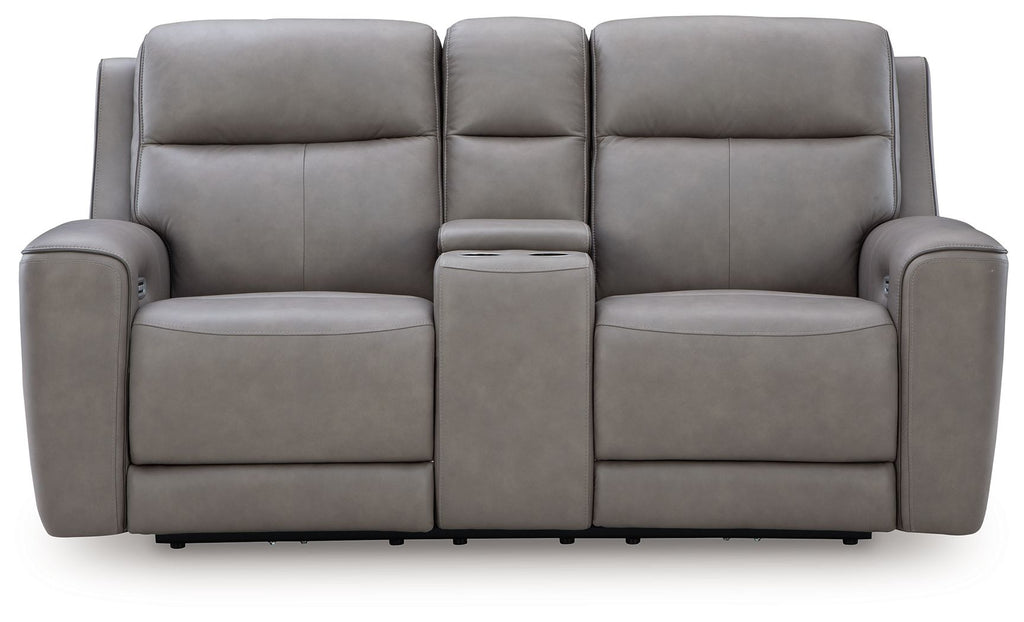 5Z-Comfort - Relaxation - Power Reclining Loveseat with Console / Adj Headrest - Stylish Home Furniture