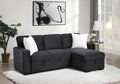 U392 - Sofa Chaise Sectional - Black - Stylish Home Furniture