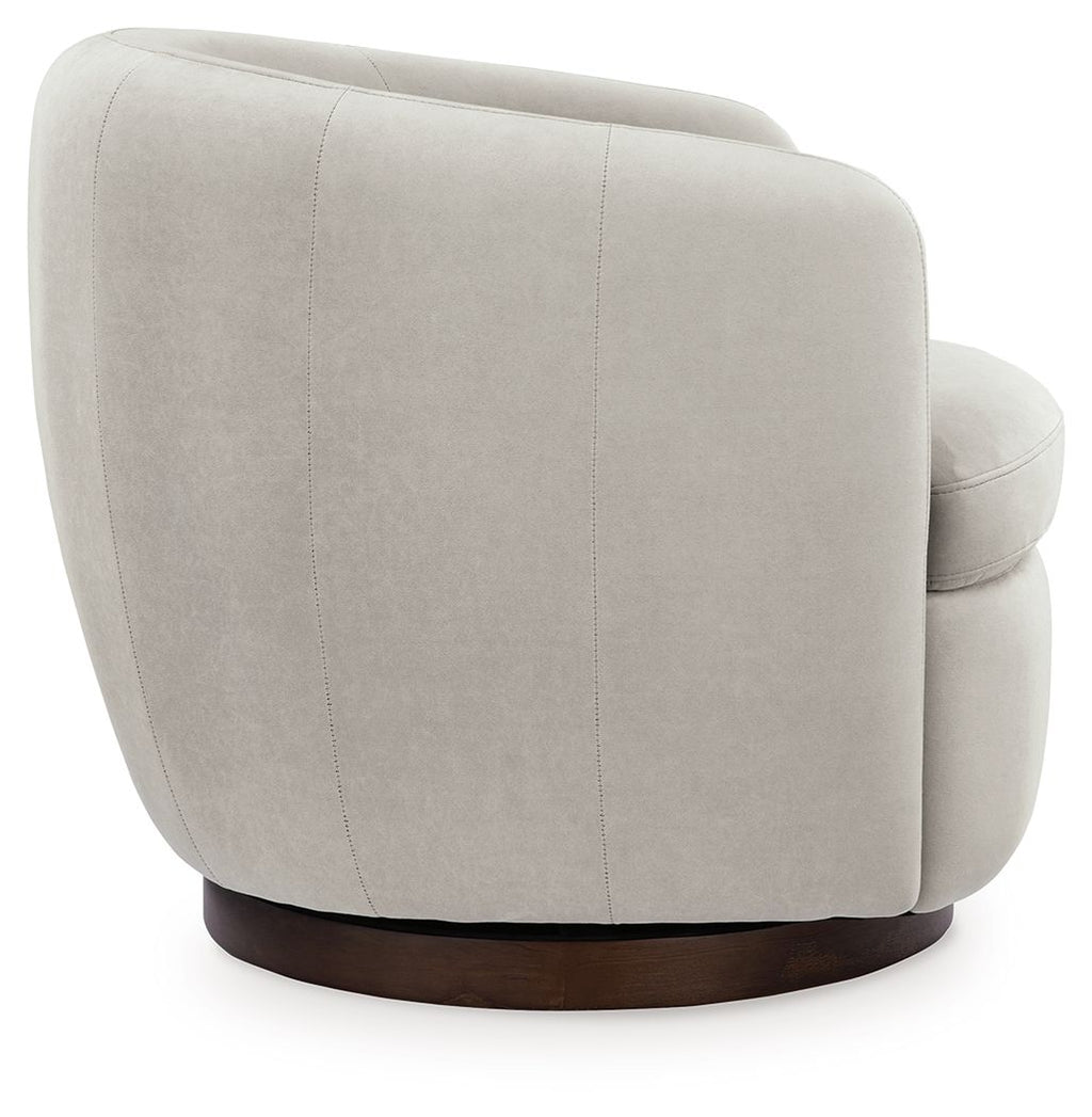 Annbury - Swivel Accent Chair - Light Beige - Stylish Home Furniture