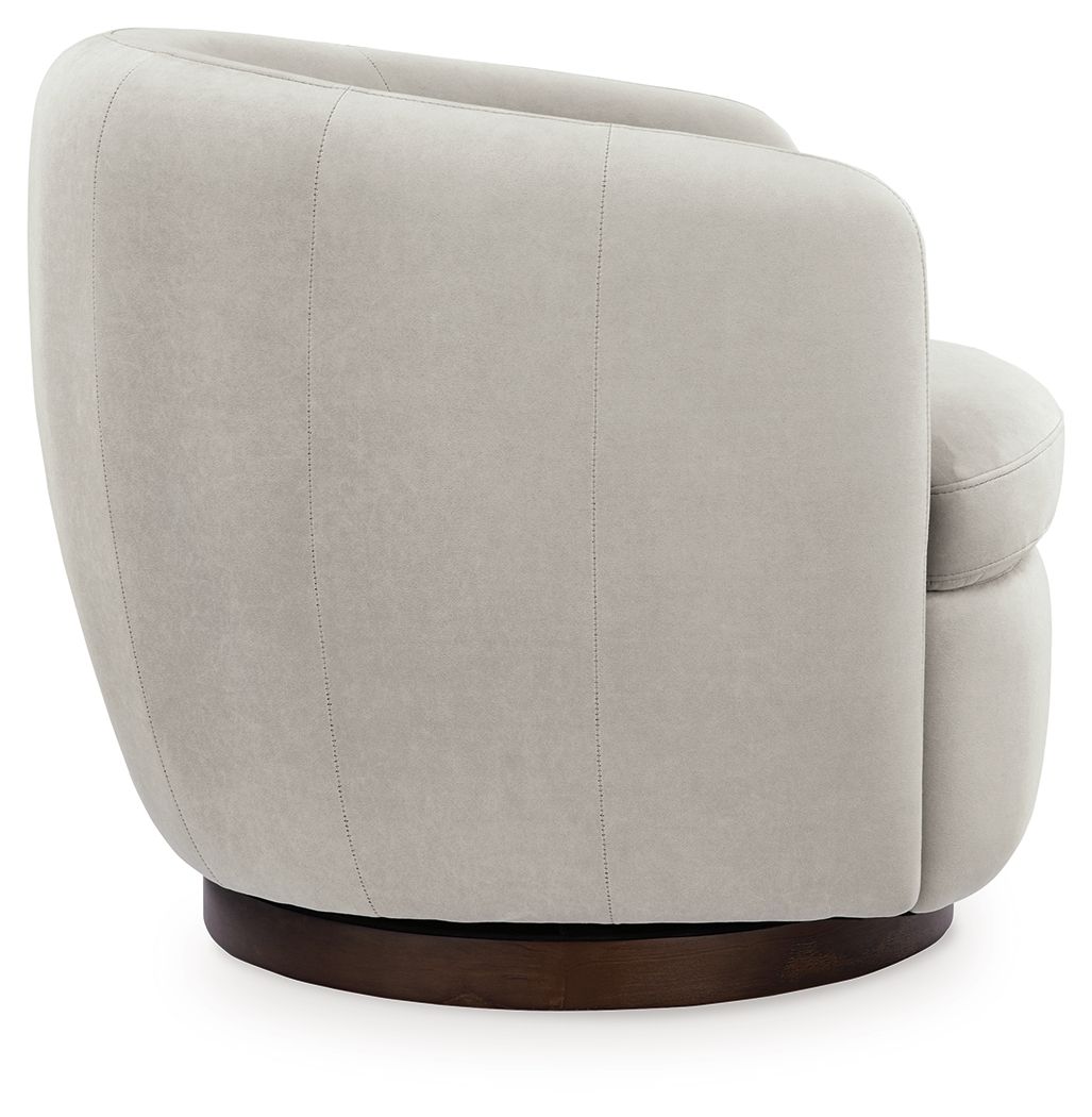 Annbury - Swivel Accent Chair - Light Beige - Stylish Home Furniture
