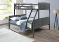 S093 - Twin / Full Bunk Bed - Antique Gray - Stylish Home Furniture
