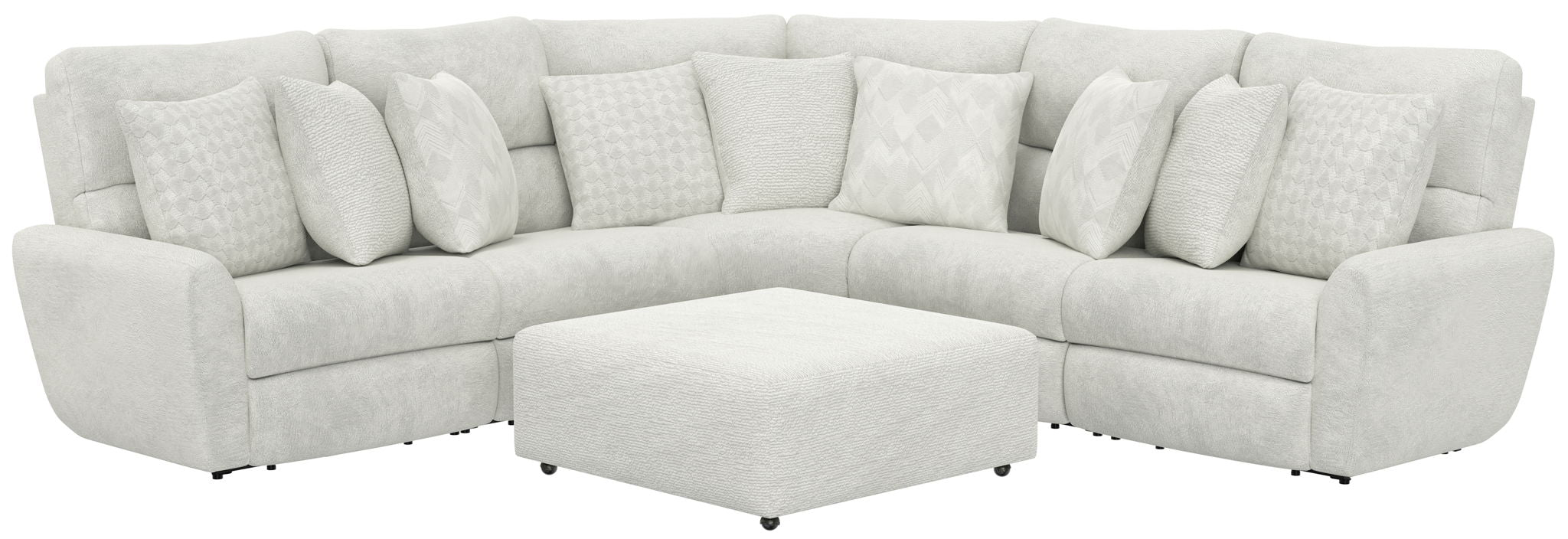 Majesty - Deep Seating Power Reclining Sectional And Ottoman - Stylish Home Furniture