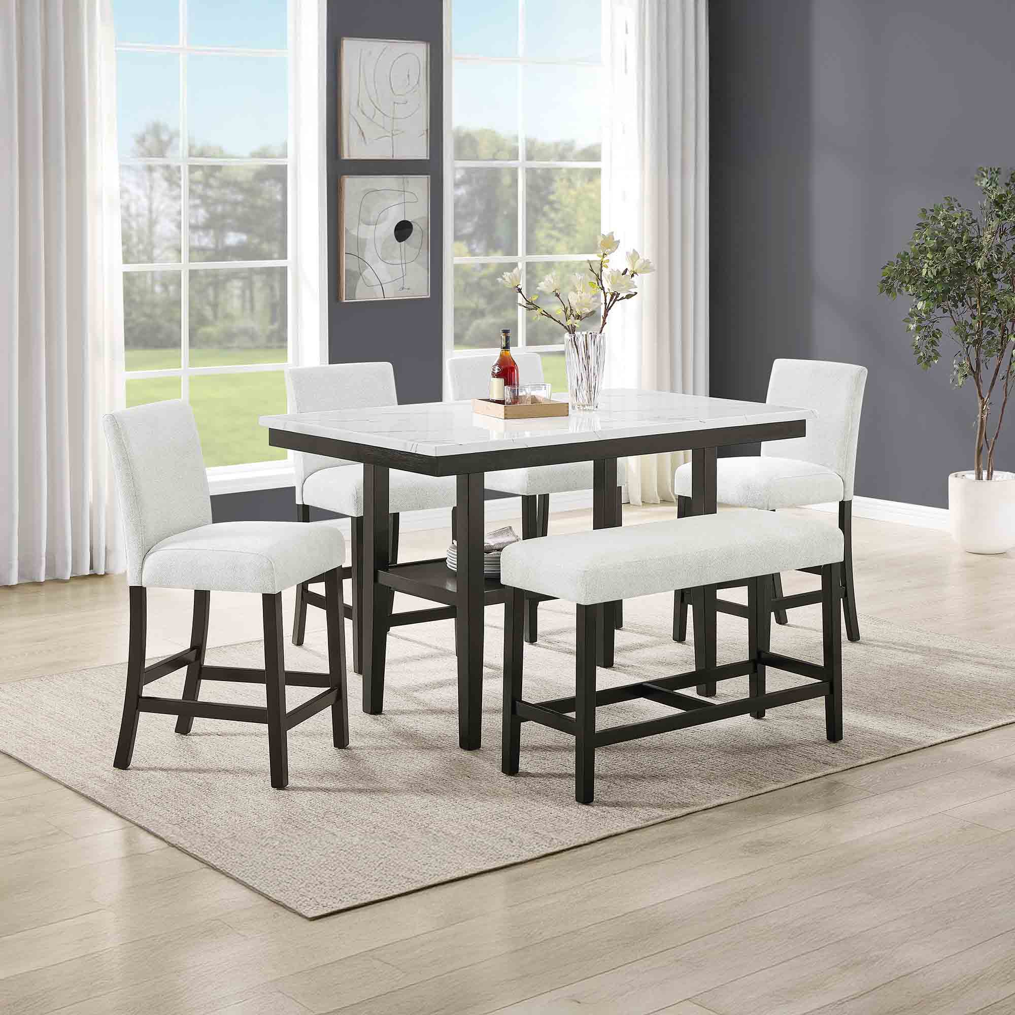 Carissa - Rectangle Counter Dining Set - Stylish Home Furniture