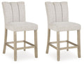 Larawyn - Upholstered Barstool (Set of 2) - Bisque - Stylish Home Furniture