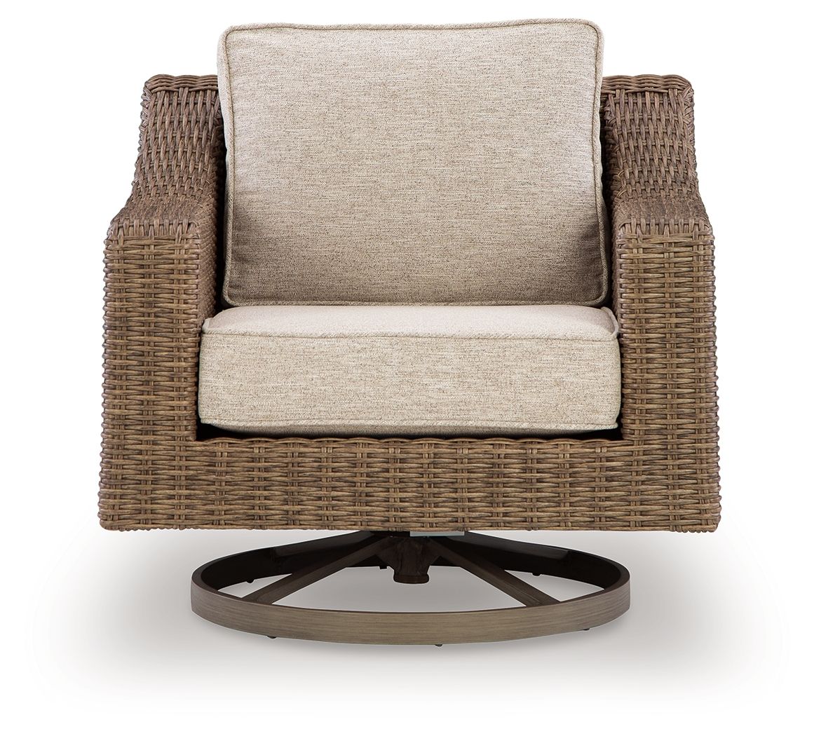 Laguna Heights - Swivel Lounge With Cushion - Beige - Stylish Home Furniture
