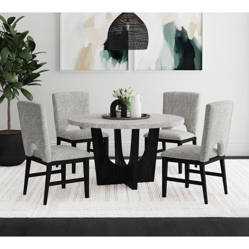 Oregon - Round Table With Faux Marble Top