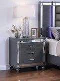 B223 - Nightstand - Charcoal Gloss - Stylish Home Furniture
