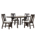 Chestnut Ridge - 5 Piece Dining Room Set (Round 72" Table & 4 Chairs) - Brown / Beige - Stylish Home Furniture