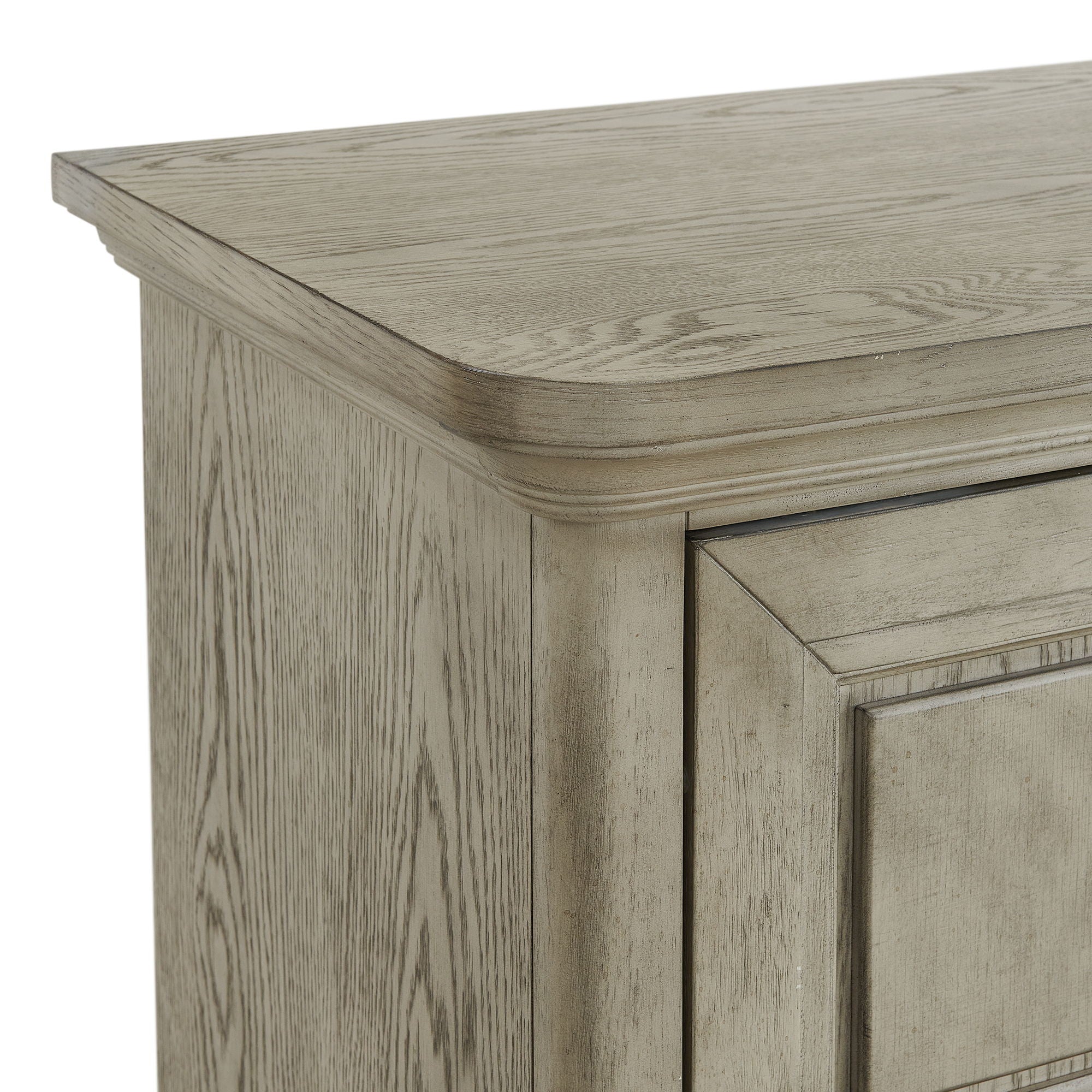 Whit-Ash - 5-Drawer Door Chest - Light Gray - Stylish Home Furniture