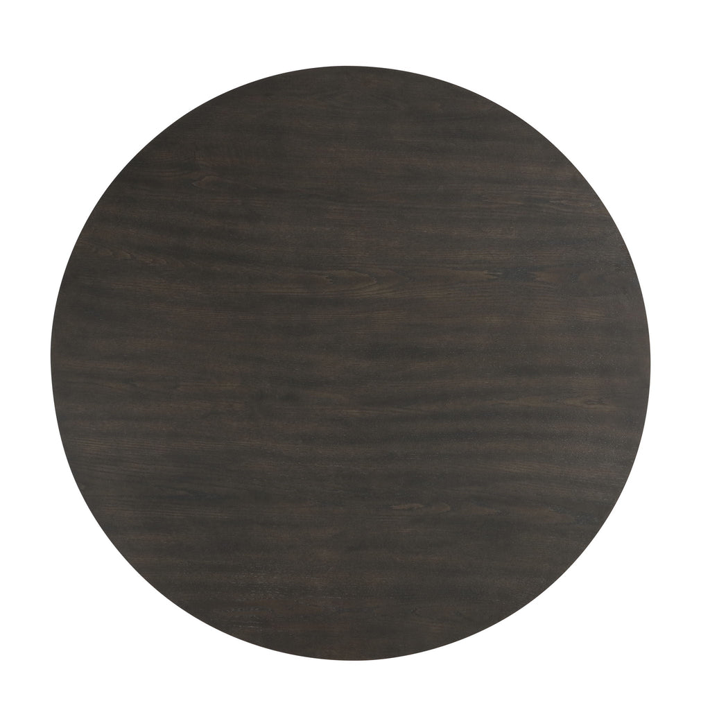 Plateau - 54" Round Dining Table - Top & Base - Dark Brown - Stylish Home Furniture
