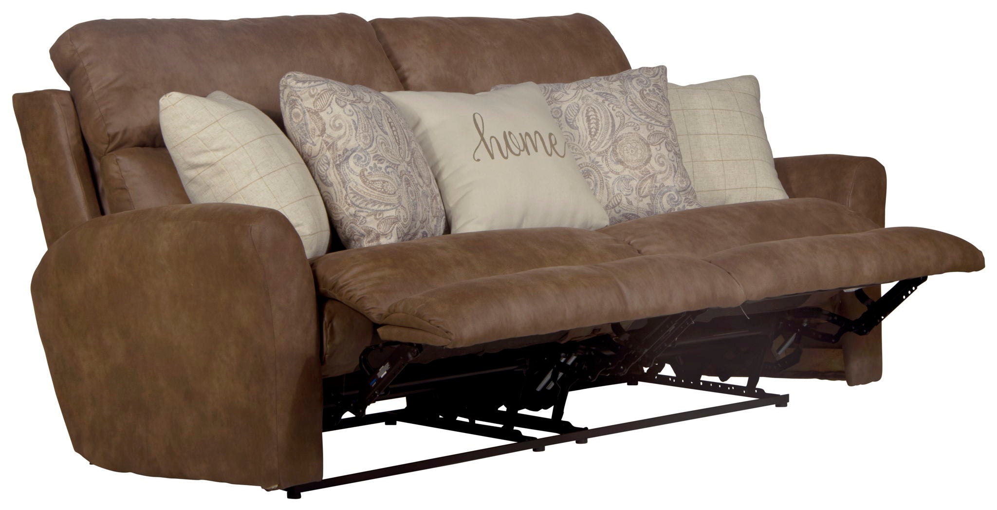 Justine - Lay Flat Reclining Sofa - Burlap - Stylish Home Furniture