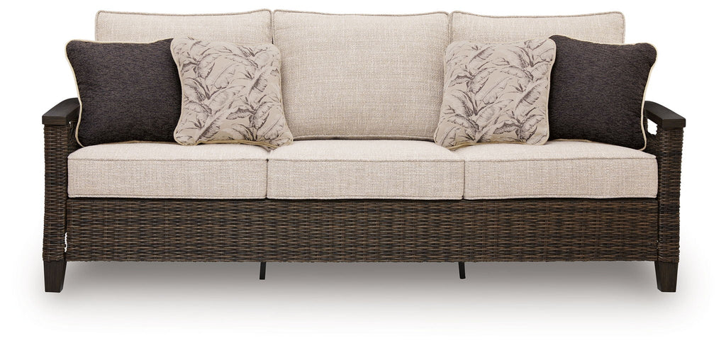 Monterey Point - Sofa With Cushion - Dark Brown - Stylish Home Furniture
