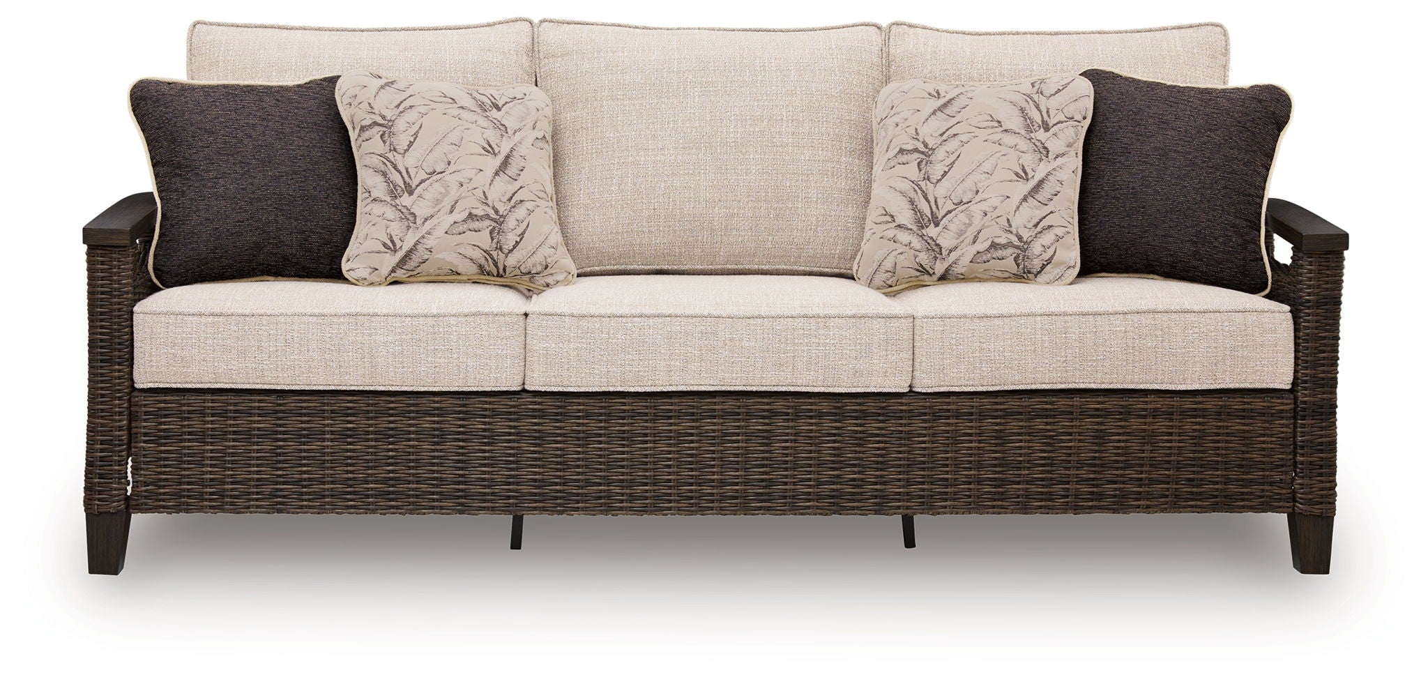 Monterey Point - Sofa With Cushion - Dark Brown - Stylish Home Furniture