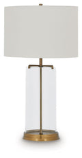 Gizeh - Glass Table Lamp - Clear / Gold Finish - Stylish Home Furniture