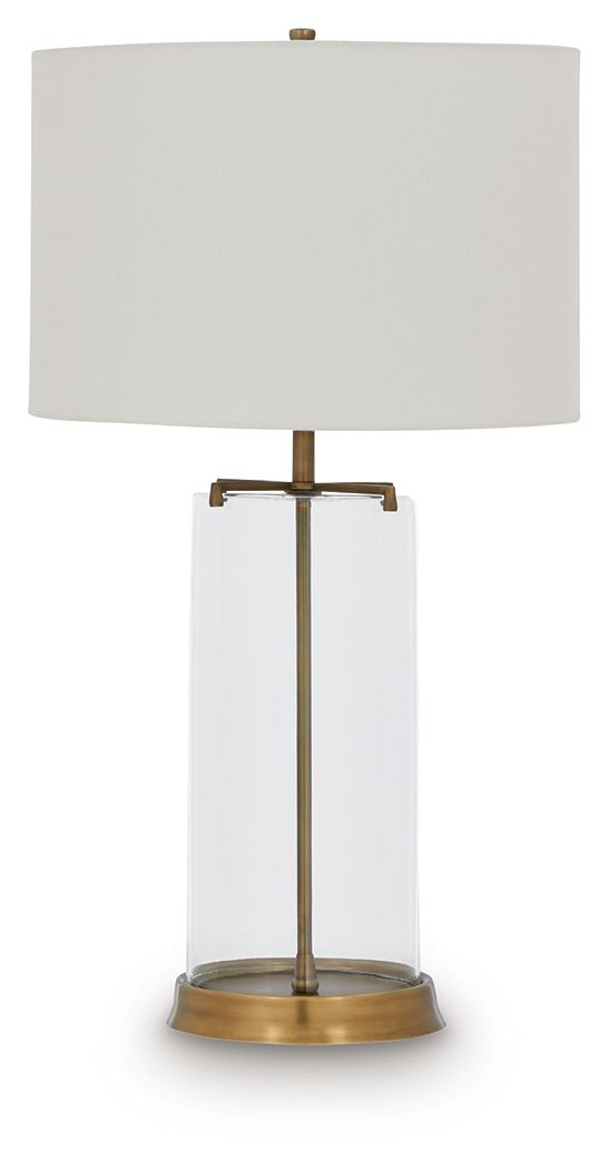 Gizeh - Glass Table Lamp - Clear / Gold Finish - Stylish Home Furniture