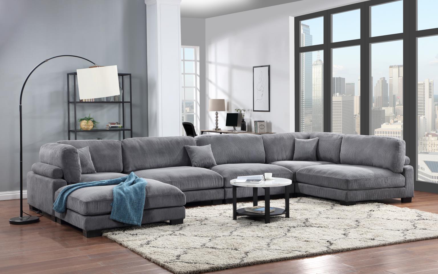U253 - Ottoman - Gray - Stylish Home Furniture