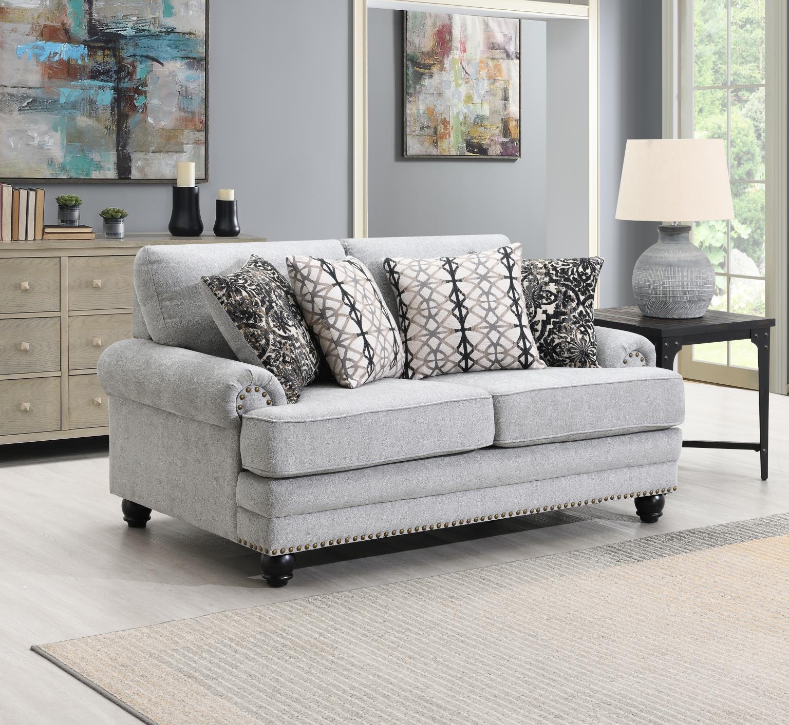 U237 - Loveseat - Gray - Stylish Home Furniture