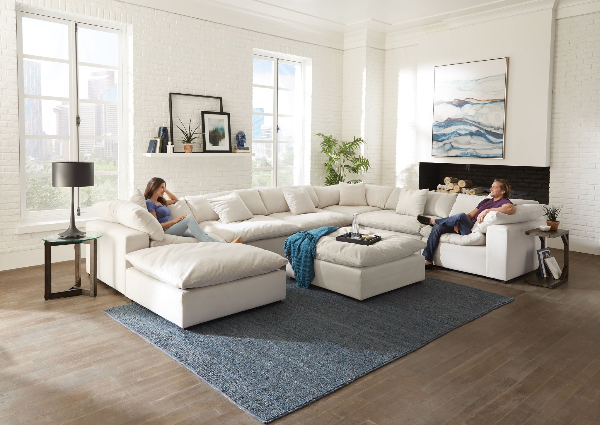 Posh - Modular Sectional And Ottoman - Stylish Home Furniture