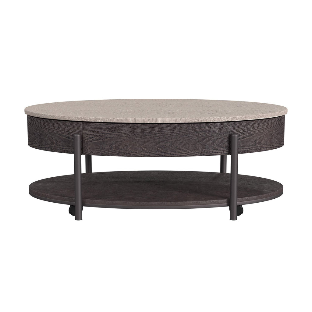 Nica - Lift Top Coffee Table - White And Brown - Stylish Home Furniture