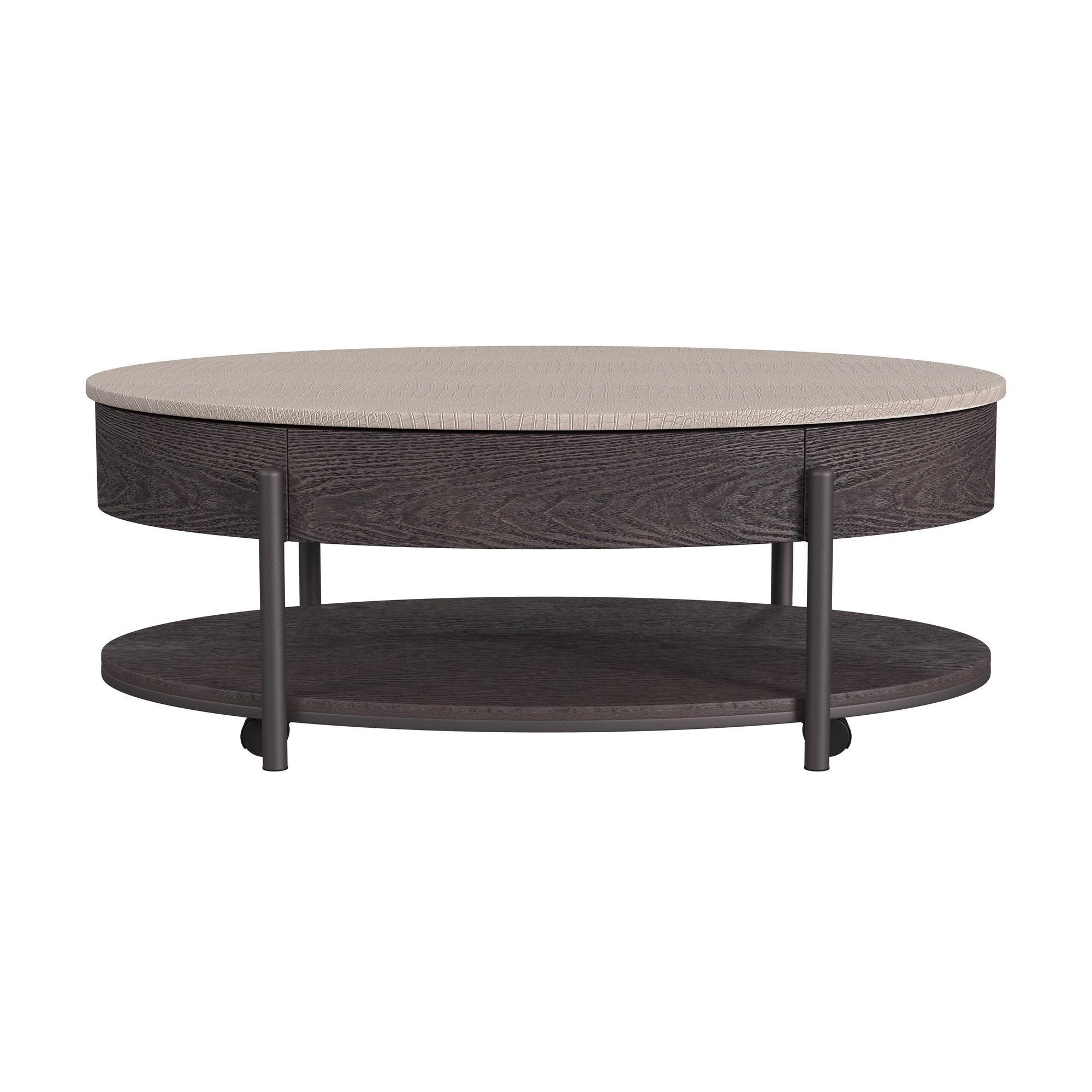 Nica - Lift Top Coffee Table - White And Brown - Stylish Home Furniture