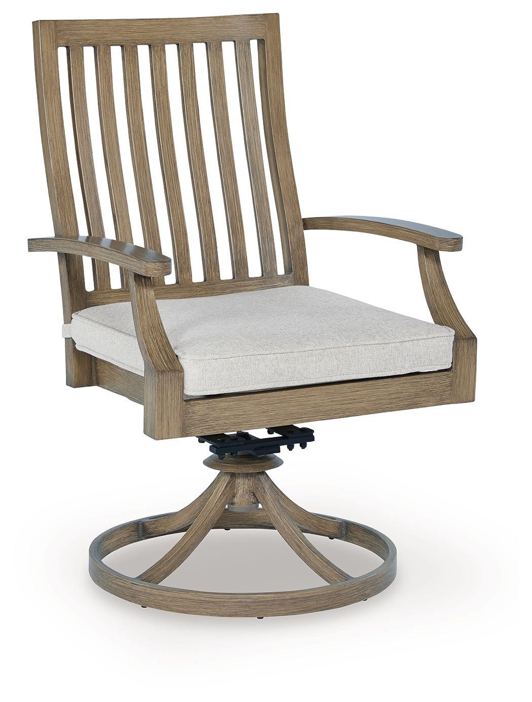 Rainier Ranch - Swivel Chair With Cushion (Set of 2) - Brown / Beige - Stylish Home Furniture